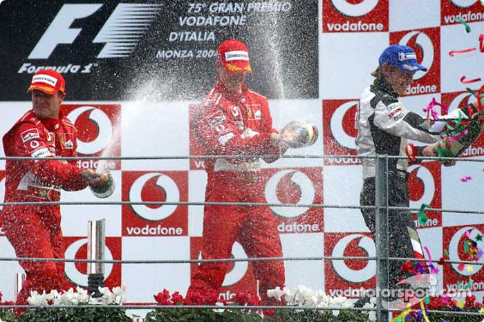 4. GP de Italia 2004: Rubens Barrichello (Ferrari) en 1h15min18s448 (244.374 km/h)
