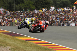 Casey Stoner, Ducati Marlboro Team; Valentino Rossi, Fiat Yamaha Team