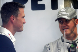 Ralf Schumacher ve erkek kardeşi Michael Schumacher, Mercedes GP