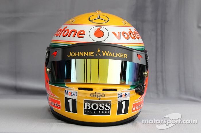 Casco de Lewis Hamilton, McLaren Mercedes