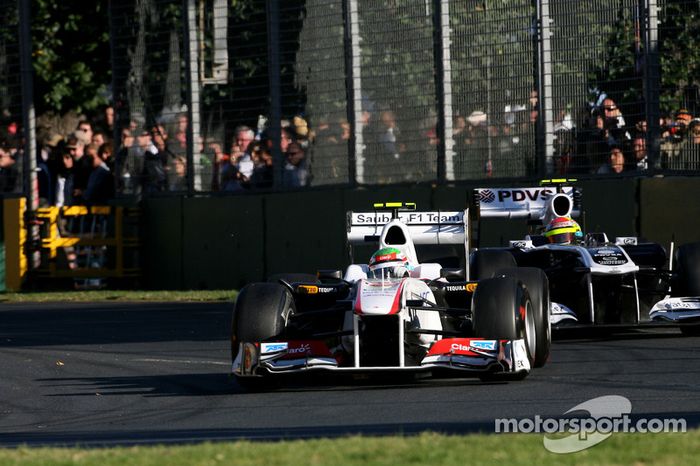 Sergio Perez, Sauber F1 Team y Pastor Maldonado, Williams F1 Team