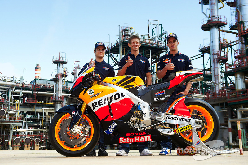 Dani Pedrosa, Casey Stoner et Andrea Dovizioso