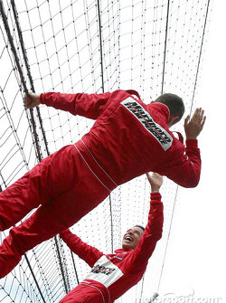 Gil de Ferran and Helio Castroneves: two Spidermen for the price of one