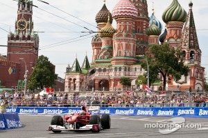 Ferrari demo on the streets of Moscow