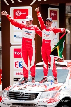 Third place in Car category Giniel de Villiers and Dirk Von Zitzewitz