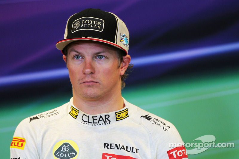 Third placed Kimi Raikkonen, Lotus F1 Team in the FIA Press Conference