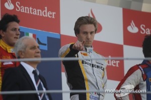 Podium: race winner Davide Valsecchi