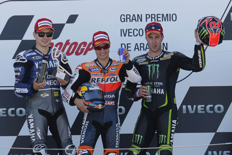 Podium: 1. Dani Pedrosa, 2. Jorge Lorenzo, 3. Andrea Dovizioso