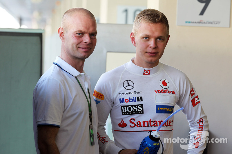 Jan Magnussen, with his son Kevin Magnussen, McLaren Test Driver