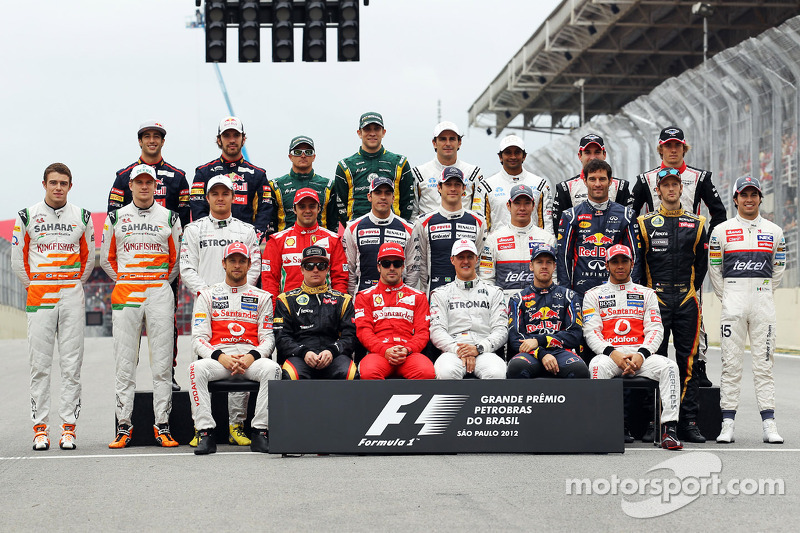 Familiefoto: de klas van 2012 in de Formule 1