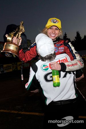 Courtney Force and John Force