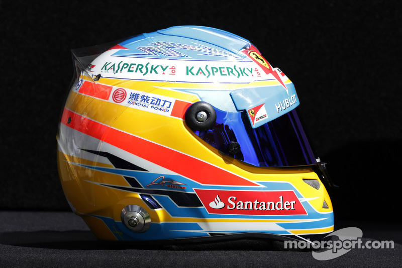Casco de Fernando Alonso en 2013