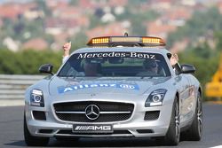 (L to R): Herbie Blash, FIA Delegate and Charlie Whiting, FIA Delegate in the FIA Safety Car