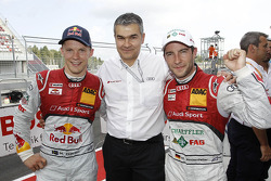 Mattias Ekström, Dieter Gass et Mike Rockenfeller