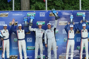 DP podium: winners Scott Mayer, Brendon Hartley, second place Christian Fittipaldi, Joao Barbosa, third place Burt Frisselle, Brian Frisselle