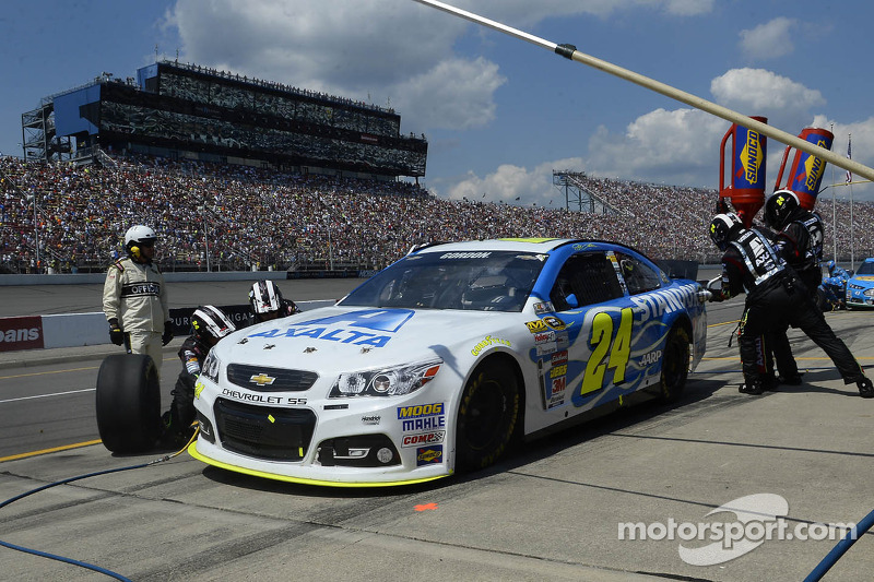 Jeff Gordon in wit en blauw