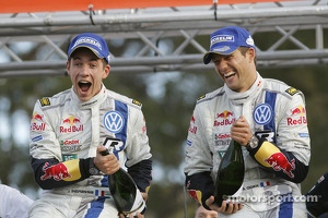 Winners Sébastien Ogier and Julien Ingrassia, Volkswagen Polo WRC, Volkswagen Motorsport