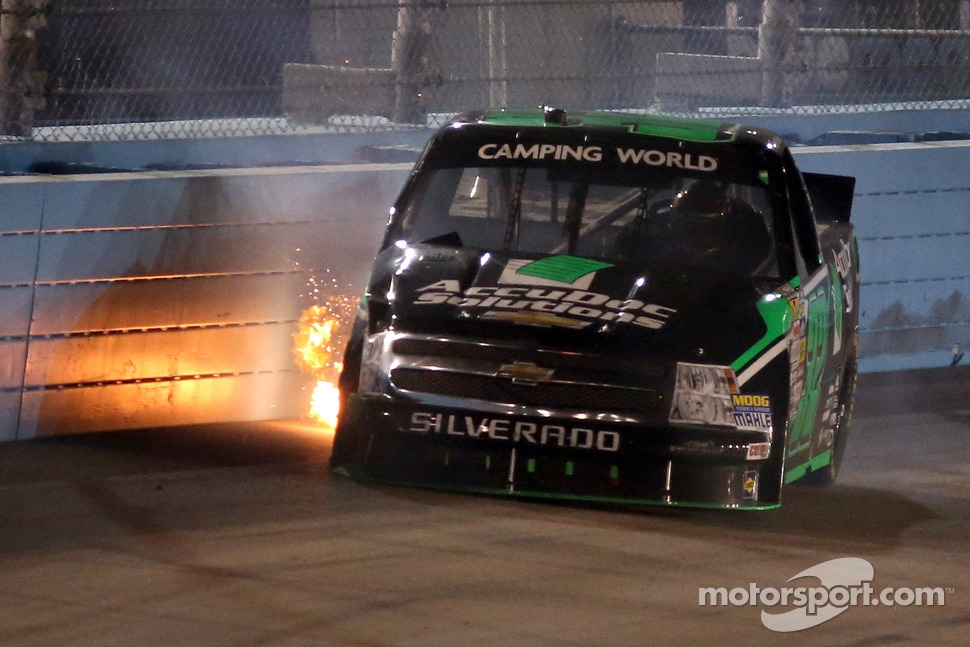 Ron Hornaday Jr. hits the wall