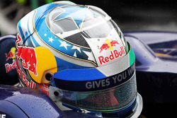 Le casque de Jean-Eric Vergne, Scuderia Toro Rosso STR8