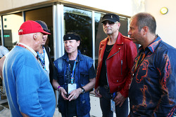 Niki Lauda, Mercedes; Kai Ebel, RTL