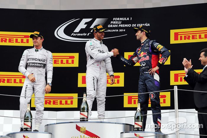 6. Lewis Hamilton-Nico Rosberg-Daniel Ricciardo: 8