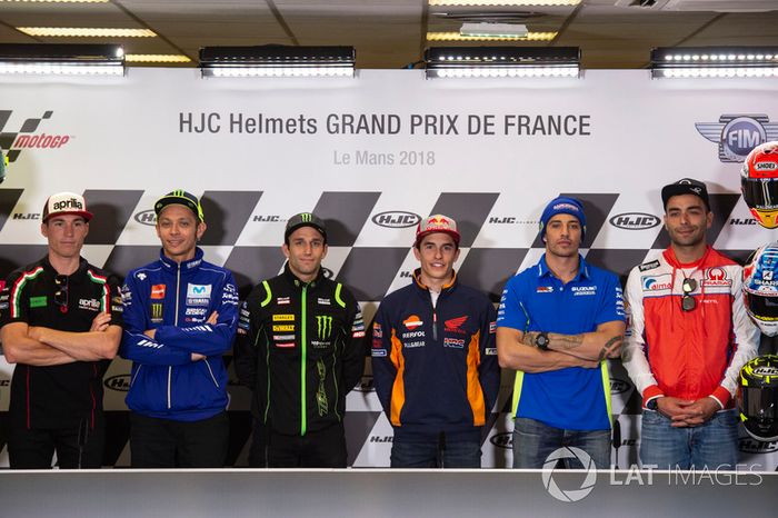 Aliex Espargaro, Valentino Rossi, Yamaha Factory Racing, Johann Zarco, Monster Yamaha Tech 3, Marc Marquez, Repsol Honda Team, Andrea Iannone, Team Suzuki MotoGP, Danilo Petrucci, Pramac Racing