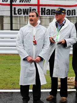 Nigel Mansell, op de grid