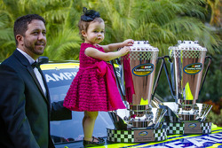 NASCAR Camping World Truck Series champion driver Matt Crafton with his daughter