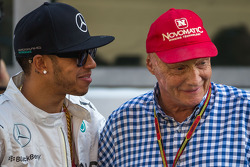 Lewis Hamilton, Mercedes AMG F1, und Niki Lauda, Mercedes
