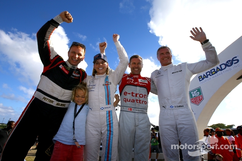 Winnaars Tom Kristensen en Petter Solberg, tweede plaats Susie Wolff en David Coulthard