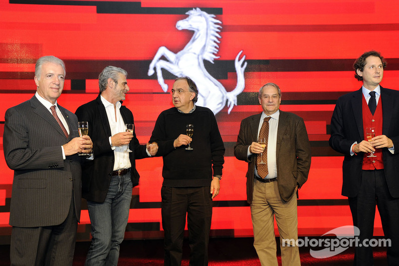 Piero Ferrari, Maurizio Arrivabene, Sergio Marchionne, Amedeo Felisa, John Elkann