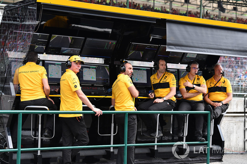 El muro del equipo Renault Sport F1