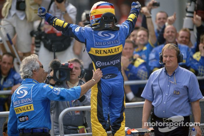 La alegría que mostró estaba totalmente justificada (GP de Malasia 2005)