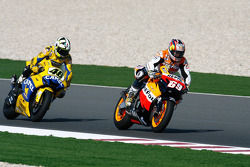 Nicky Hayden et Valentino Rossi