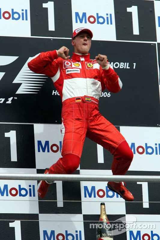 Michael Schumacher auf dem Podium