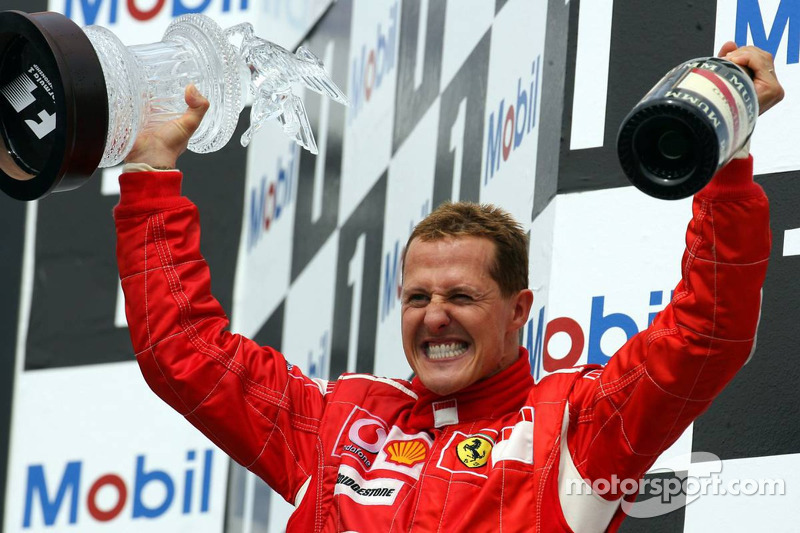 Michael Schumacher auf dem Podium