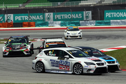 Lorenzo Veglia, Liqui Moly Team Engstler, SEAT Leon Racer, Andrea Belicchi, SEAT Leon Racer, Target Competition et Kevin Gleason, Honda Civic TCR, West Coast Racing