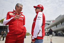 Maurizio Arrivabene, avec Kimi Raikkonen, Ferrari