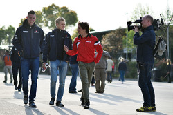 Raffaele Marciello, pilote de réserve Sauber F1 Team avec Marcus Ericsson, Sauber F1 Team et Roberto Merhi, Manor F1 Team