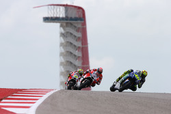 Valentino Rossi, Yamaha Factory Racing, Andrea Dovizioso et Andrea Iannone, Ducati Team