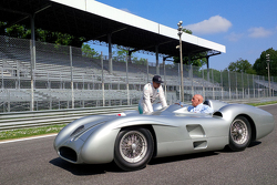 Lewis Hamilton, Mercedes F1 y Sir Stirling Moss en Monza