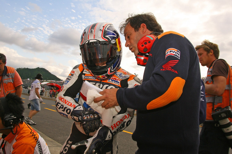 Dani Pedrosa, Repsol Honda Team, mit Alberto Puig