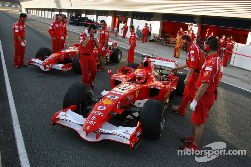 Michael Schumacher ve Luca Badoer