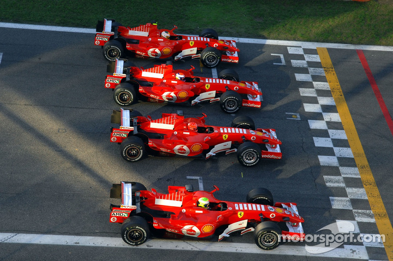 Felipe Massa, Michael Schumacher, Marc Gene ve Luca Badoer