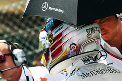 Lewis Hamilton, Mercedes AMG F1 sur la grille