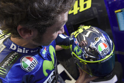 Le casque de Valentino Rossi, Yamaha Factory Racing, pour le Grand Prix d'Italie 2015 au Mugello