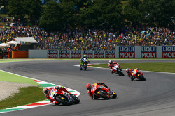 Andrea Iannone, Ducati Team, Marc Marquez et Dani Pedrosa, Repsol Honda Team, Andrea Dovizioso, Ducati Team, et Valentino Rossi, Yamaha Factory Racing