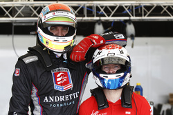 Justin Wilson, Andretti Autosport, y Sam Bird, Virgin Racing
