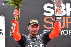 Davide Giugliano, Ducati Superbike Team, sul podio di Portimao