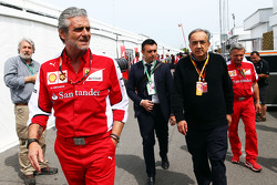 Маурицио Арривабене, руководитель команды Ferrari и Серджио Маркионне, президент Ferrari и генеральн